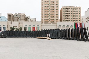 Rain Wu and Eric Chen, 'Collectivism' (2016). Sharjah Biennial 13, ‘Tamawuj,’ Sharjah, UAE (10 March–12 June 2017). © Ocula. Photo: Charles Roussel.
